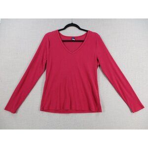 Old Navy Womens Plush Tee Ribbed Long Sleeve V-Neck Top Size - XL